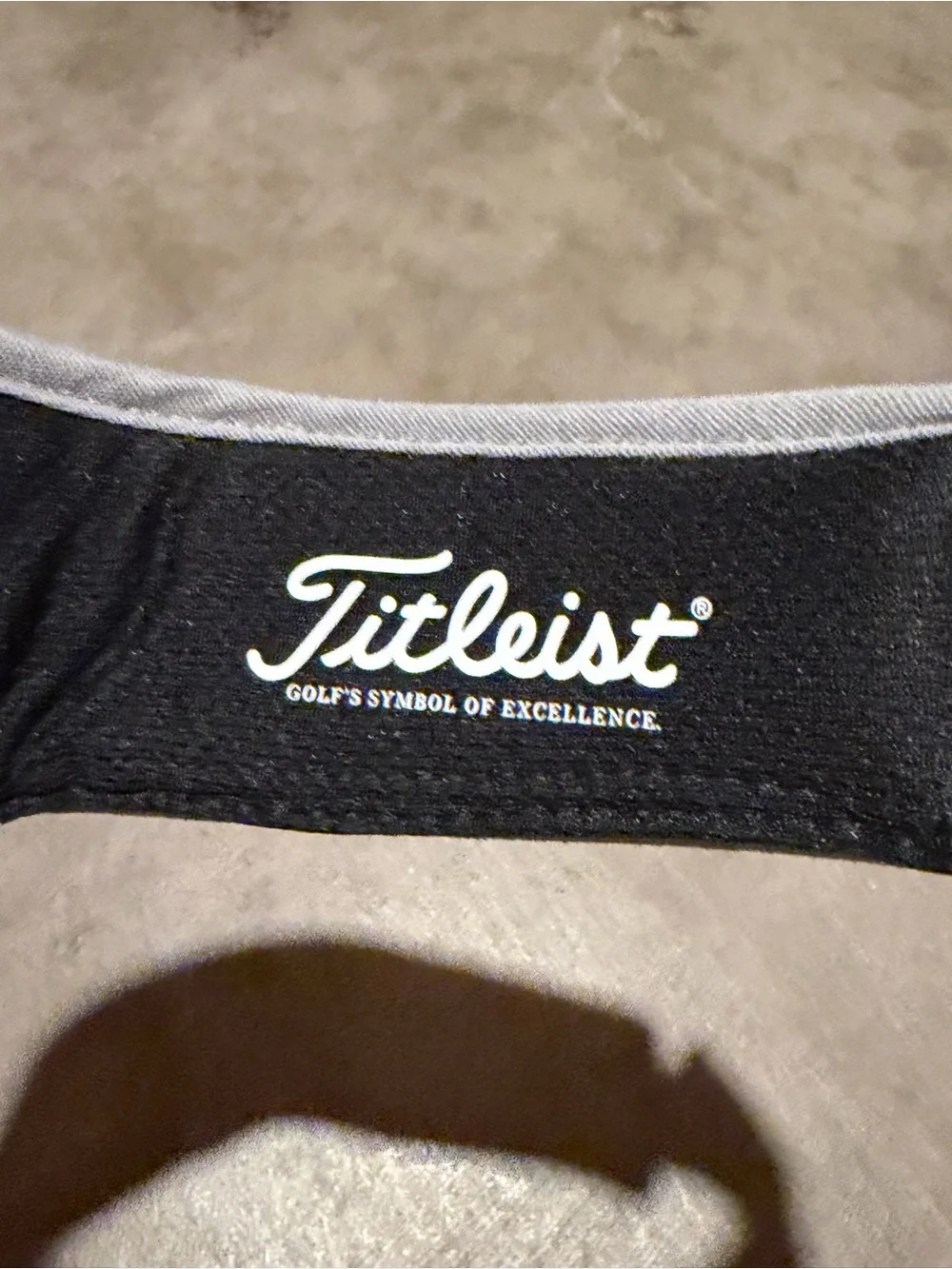 Titleist Light Gray Golf Visor with Navy Embroidered Logo